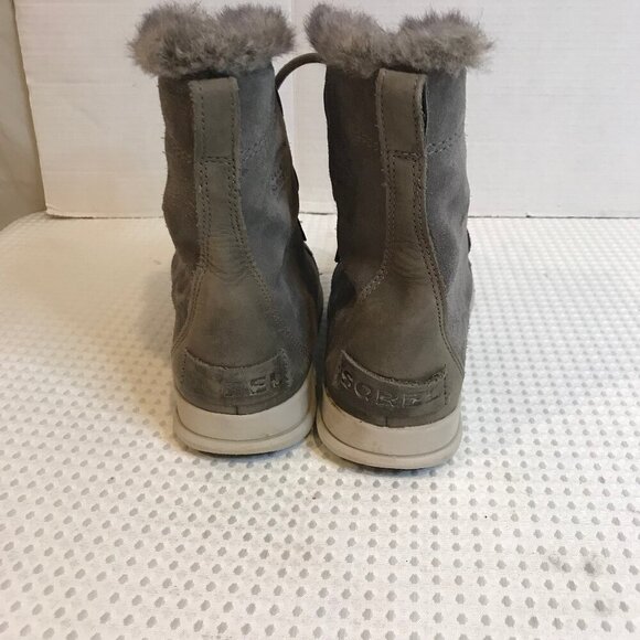 SOREL EXPLORER JOAN INSULATED SUEDE LACED UP BOOT SIZE 8.5 - Picture 4 of 10